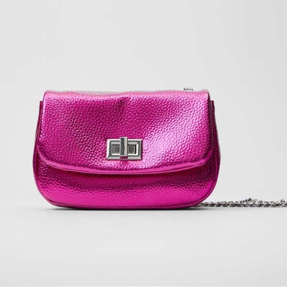 Zara metallic crossbody bag